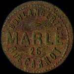 Jeton Boulangerie Marl� - 26, Rue Carnot - 2 1/2 centimes (type 1) - � localiser - avers