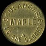 Jeton Boulangerie Marlé - 26, Rue Carnot - 2 1/2 centimes (type 2) - à localiser - avers