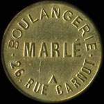 Jeton Boulangerie Marl� - 26, Rue Carnot - 2 1/2 centimes (type 2) - � localiser - avers