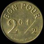 Jeton Boulangerie Marl� - 26, Rue Carnot - 2 1/2 centimes (type 2) - � localiser - revers