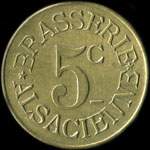 Jeton Brasserie Alsacienne - 5 centimes � localiser - avers