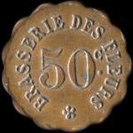 Jeton Brasserie des Fleurs - 50 centimes - � localiser - avers