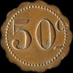 Jeton Brasserie des Fleurs - 50 centimes - � localiser - revers