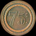 Jeton C - 75 centimes � localiser - revers