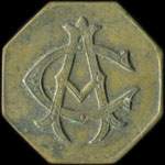 Jeton monogramme C.A (ou A.C) 20 centimes � localiser - avers