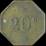 Jeton monogramme C.A (ou A.C) 20 centimes � localiser - revers