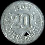 Jeton Cadran Automatique J. R - 20 centimes � localiser - revers