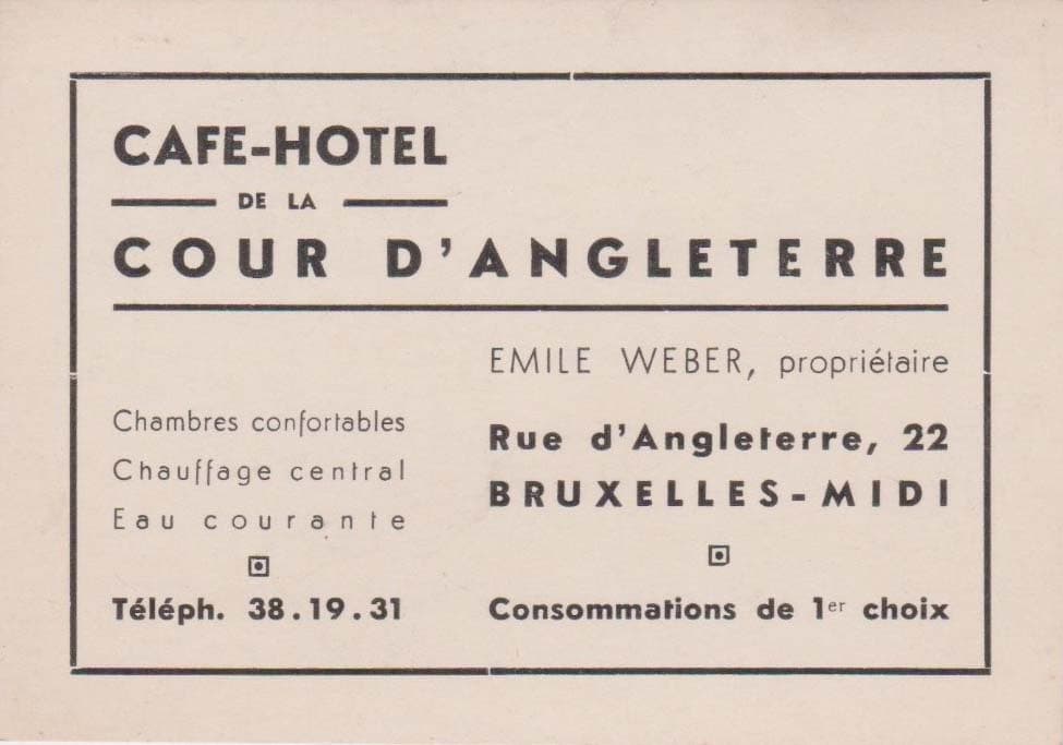 Caf� de la Cour � Bruxelles