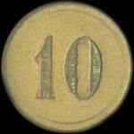 Jeton Caf� de la Cour 10 (centimes) � localiser - revers