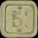 Jeton Caf� de la Terrasse - V centimes / 5 centimes - revers