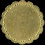 Jeton anonyme de 2 francs en laiton rond lob� 23,2 mm - 2,53 grammes pr�sum� du Caf� de Marseille - revers