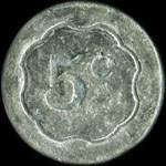 Jeton Caf� du Commerce - 5 centimes - revers
