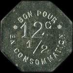 Jeton Caf� Faure - 12 &frac12; centimes - revers