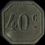 Jeton Caf� Restaurant de l'Exposition - R - 40 centimes � localiser - revers