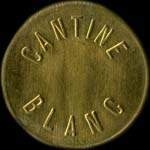 Jeton Cantine Blanc - 1 franc � localiser - avers