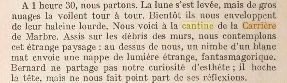 Cantine de la Carri�re dans La Montagne : revue mensuelle du Club alpin fran�ais en 1916