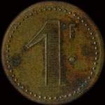 Jeton Cantine Cl�ment - 1 franc - � localiser - revers
