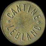 Jeton Cantine Leblanc - 1 franc - � localiser - avers