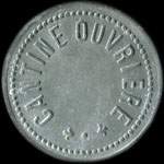 Jeton Cantine Ouvri�re - 50 centimes � localiser - avers