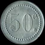 Jeton Cantine Ouvri�re - 50 centimes � localiser - revers
