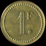 Jeton Cantine Ouvri�re - 1 franc � localiser - revers