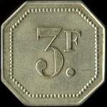 Jeton Casino Sporting Club 3 francs � localiser - revers