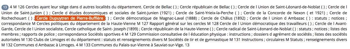 Liste de cercles du d�partement de la Haute-Vienne