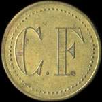 Jeton C. F - 50 centimes � localiser - avers