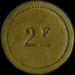 Jeton Au Chanteclair 2 francs � localiser - revers