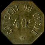 Jeton Concert du Cycle - 40 centimes - localis� � Paris - avers