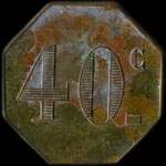 Jeton Concert du Cycle - 40 centimes - localis� � Paris - revers