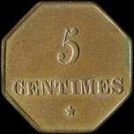 Jeton Dagieu - 5 centimes � localiser - revers