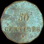 Jeton Dagieu - 50 centimes � localiser - revers