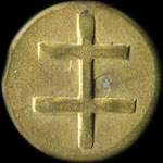 Jeton avec dessin d'une Croix de Lorraine - 50 (centimes) à localiser - avers