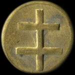 Jeton avec dessin d'une Croix de Lorraine - 75 (centimes) à localiser - avers