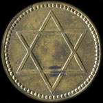 Jeton anonyme de 8 pfennig en laiton rond 20,3 mm avec une Croix du Brasseur - avers