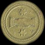 Jeton anonyme de 20 centimes avec une une poign�e de main - avers