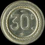 Jeton anonyme de 30 centimes avec un sanglier (type 1) - revers