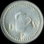 Jeton D W F (contremarque) Sphinx / Chope � localiser - revers