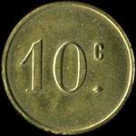 Jeton E. B. L - F - 10 centimes � localiser - revers