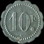 Jeton E K - 10 francs � localiser - revers