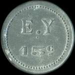 Jeton E. Y - 15 centimes � localiser - avers