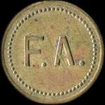 Jeton F.A. 6 francs � localiser - avers