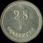 Jeton F.B. 25 centimes � localiser - revers