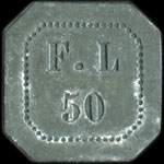 Jeton F. L - 50 (centimes ?) � localiser - avers