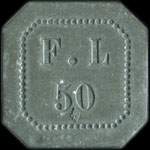 Jeton F. L - 50 (centimes ?) � localiser - revers