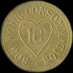 Jeton FLC - 10 centimes � localiser - revers