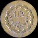 Jeton F P - 10 centimes � localiser - revers