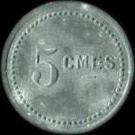 Jeton F.R. 5 centimes � localiser - revers