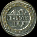 Jeton Fran�ois - 10 centimes � localiser - revers